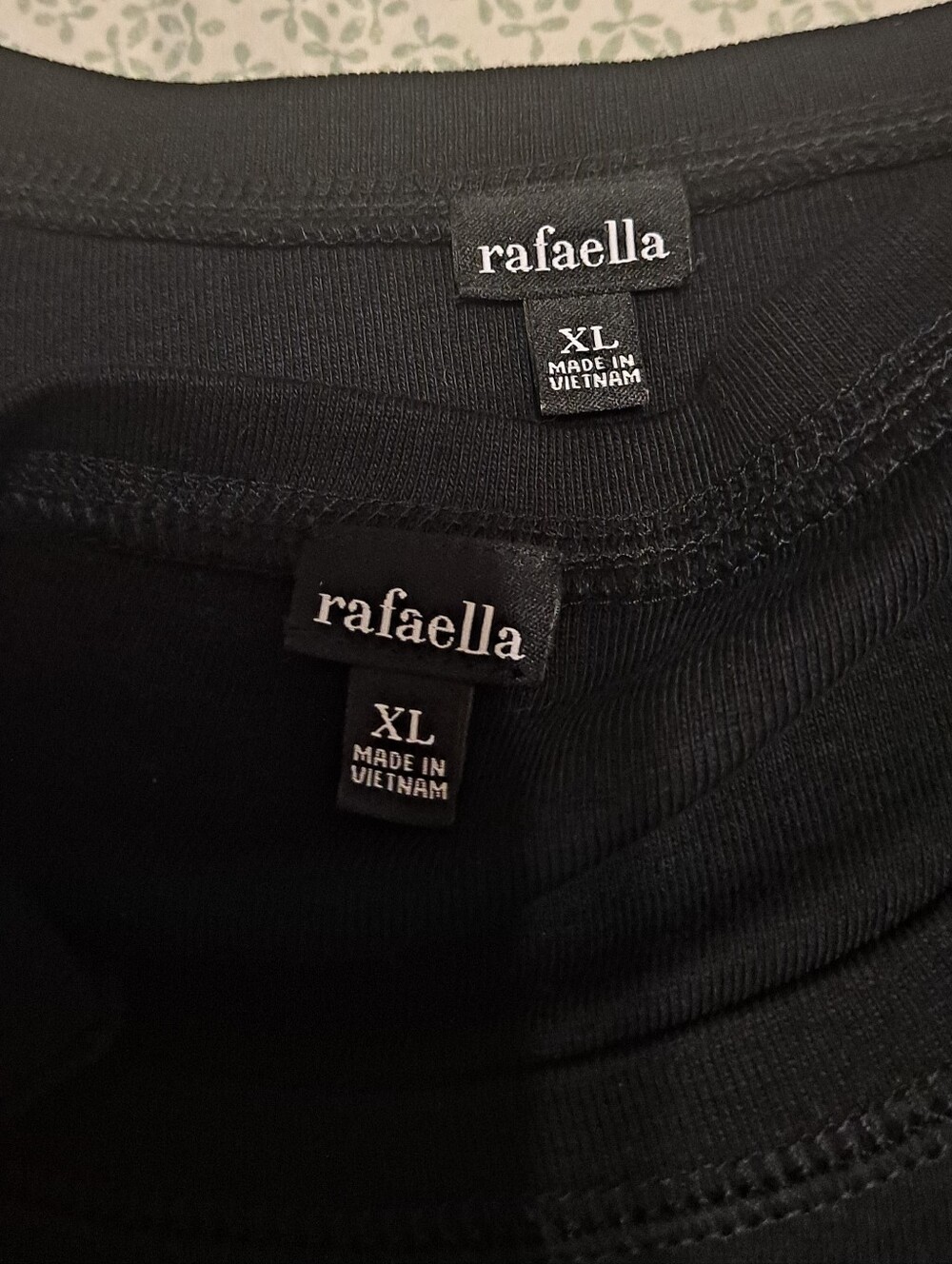 Rafaella Classic Black Button-Front Cardigan Set With Tank Sz XL - Picture 5 of 10